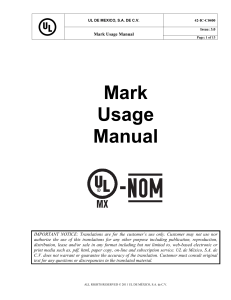 Mark Usage Manual