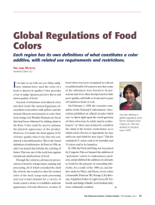 Global Regulations of Food Colors - International Association of