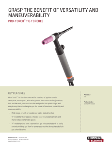 Pro-Torch TIG Torch Product Info