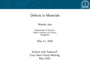 Defects in Materials