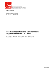 Common Works Registration version 2.1. - Rev.7