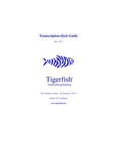 Transcription Style Guide