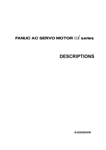 FANUC AC SERVO MOTOR αi series DESCRIPTIONS
