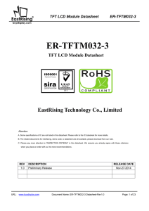 TFT LCD Module Datasheet ER-TFTM032-3