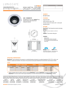 LS363 20W METAL HALIDE UPLIGHT LUMINAIRE