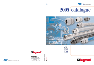 Legrand catalog Legrand catalog. Conduit systems and