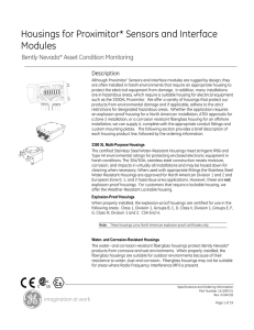 Housings for Proximitor Sensors and Interface Modules
