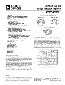 AD8055/AD8056 Low Cost, 300 MHz Voltage Feedback