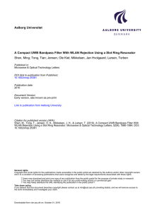 a compact uwb bandpass filter with wlan rejection using a slot