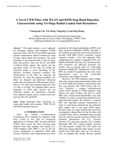 A Novel UWB Filter with WLAN and RFID Stop