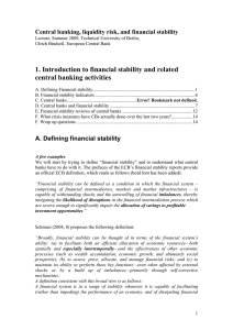Central banking, liquidity risk, and financial stability