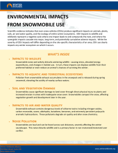 environmental impacts from snowmobile use
