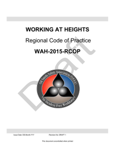 OSSA Working at Heights Regional Code of