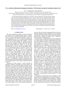 Two- and three-dimensional topological insulators with