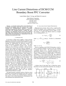 Line Current Distortions of DCM/CCM Boundary Boost PFC Converter