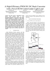 A High-Efficiency PWM DC-DC Buck Converter with a Novel DCM