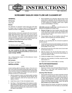screamin` eagle® high flow air cleaner kit - Harley