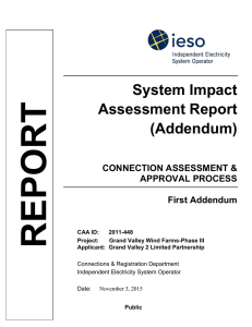 System Impact Assessment Report (Addendum)