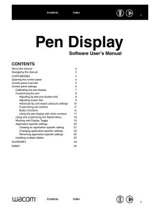 Pen Display Software User`s Manual