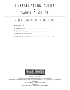 installation guide • owner`s guide