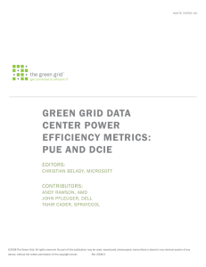 PUE and DCiE - The Green Grid
