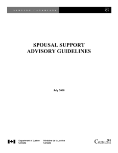 Spousal Support Advisory Guidelines