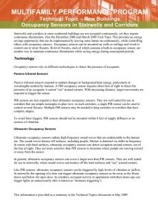 Occupancy Sensors in Stairwells and Corridors