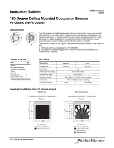 180 Degree Ceiling Mounted Occupancy Sensors