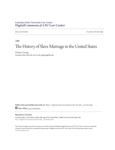 The History of Slave Marriage in the United States