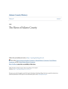 The Slaves of Adams County - The Cupola: Scholarship at