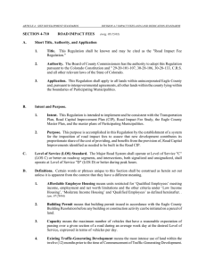SECTION 4-710 ROAD IMPACT FEES (orig. 05/15/01) A. Short Title