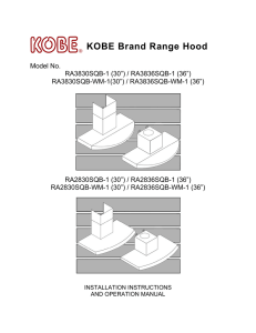 KOBE Brand Range Hood