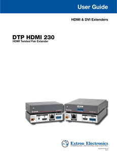 Extron DTP HDMI 230 Tx/Rx Transmitter and Receiver User Guide