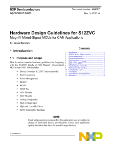 AN4867, Hardware Design Guidelines for S12ZVC