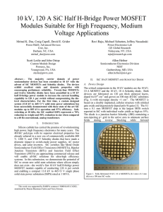 10 kV, 120 A SiC Half H-Bridge Power MOSFET