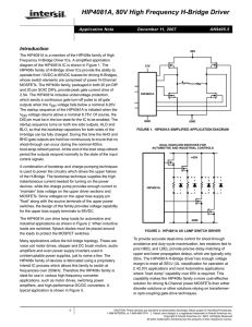 HIP4081A, 80V High Frequency H-Bridge Driver