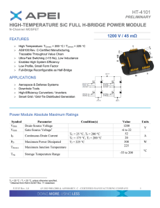 HT-4101 HIGH-TEMPERATURE SiC FULL H-BRIDGE