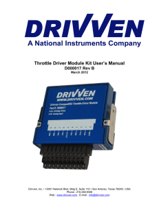 Drivven Throttle Driver Module Kit User Manual