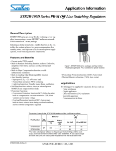 STR2W100D Series PWM Off-Line Switching Regulators Application