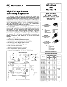 MC33369 thru MC33374 High Voltage Power Switching Regulator