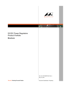 DC/DC Power Regulators Product Portfolio