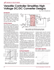 Sep 2005 Versatile Controller Simplifies High Voltage DC/DC