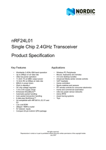 NRF24L01 product specification