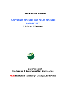 Electronic Circuits and Pulse Circuits Lab Syllabus