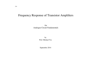 Frequency Response of Transistor Amplifiers