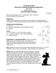 Common-Emitter Amplifier - Electrical and Computer Engineering