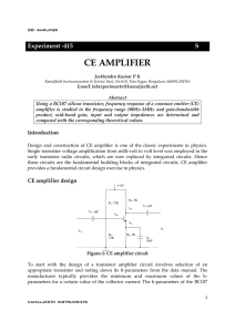 ce amplifier - Kamaljeeth Instrument