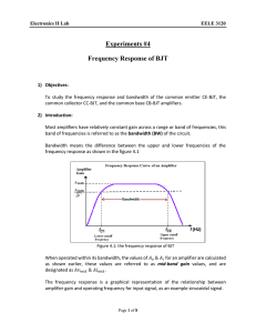 Experiments #4 Frequency Response of BJT