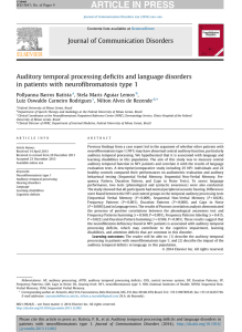 Auditory temporal processing deficits and language disorders in