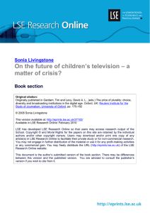 On the future of children`s television – a matter of crisis?